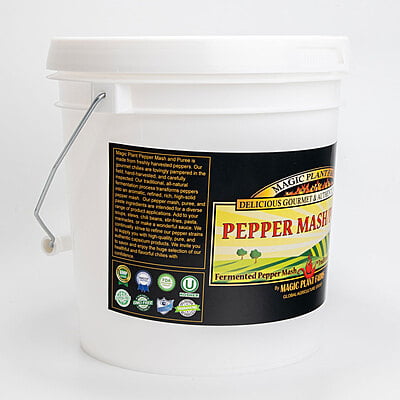 Red Serrano Fermented Chili Pepper Mash 1 Gallon Large Size for Home or Restaurant Chefs