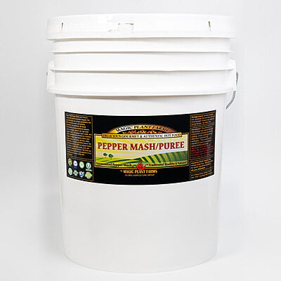 Red Serrano Fermented Chili Pepper Mash 5 Gal Bulk Size for Restaurant Chefs or Food Manufacturers