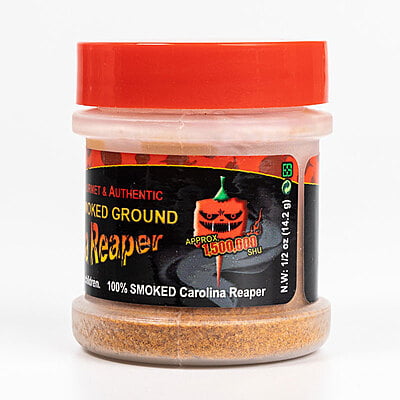 $ WT - Smoked Red Ghost Ground Chili Pepper Powder - Fine Ground Bhut Jolokia Chile Powder (Sizes)