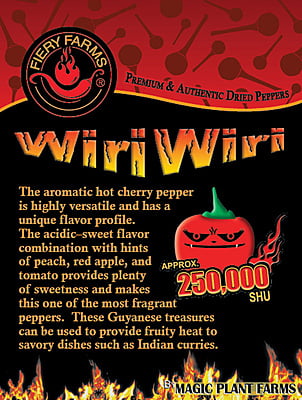 $ WT - Wiri Wiri (Hot Cherry Bomb or Guyanese Pepper) Fine Ground Chili Pepper Powder (Sizes)