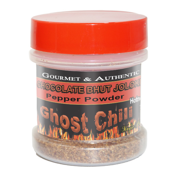 * $ WEIGHT - Chocolate Ghost Chili Pepper Powder (Fine Ground Chocolate Bhut Jolokia Powder) Non-GMO (5 Sizes)
