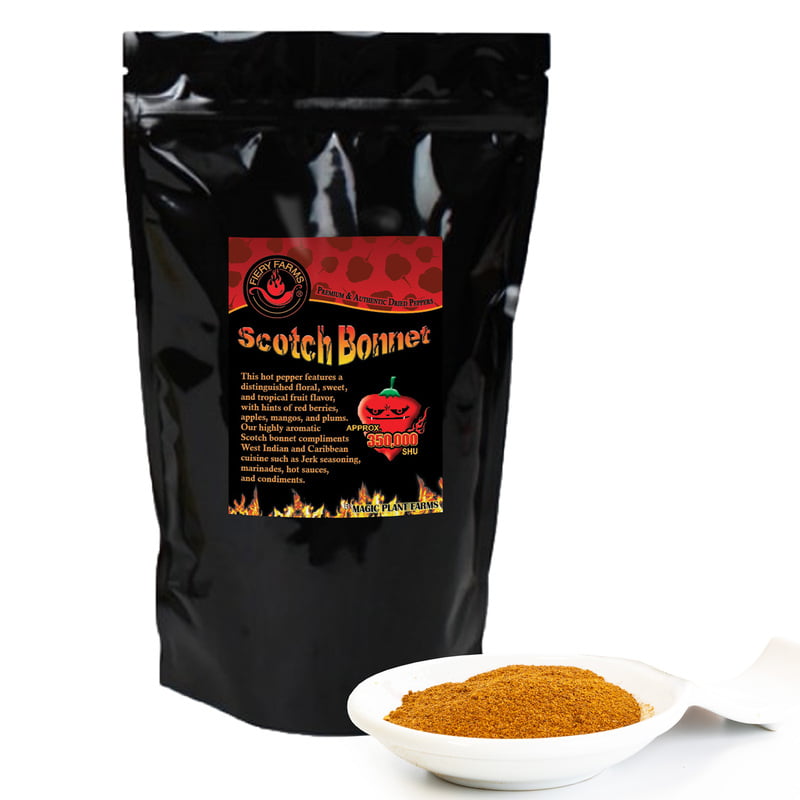 $ - WT Red Scotch Bonnet Pepper Powder - Fine Ground Jamaican Hot Peppper Powder (Sizes)