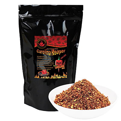 $ WT - Smoked Red Ghost Chili Pepper Flakes - Bhut Jolokia Chile Flakes non-GMO (Sizes)