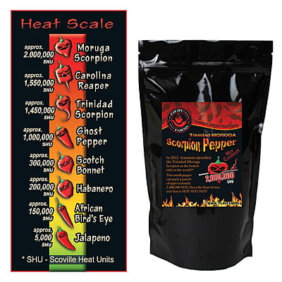 $ WT - Smoked Red Moruga Scorpion Powder | Finely Ground Smoked Moruga Scorpion Chile Pepper (Sizes)