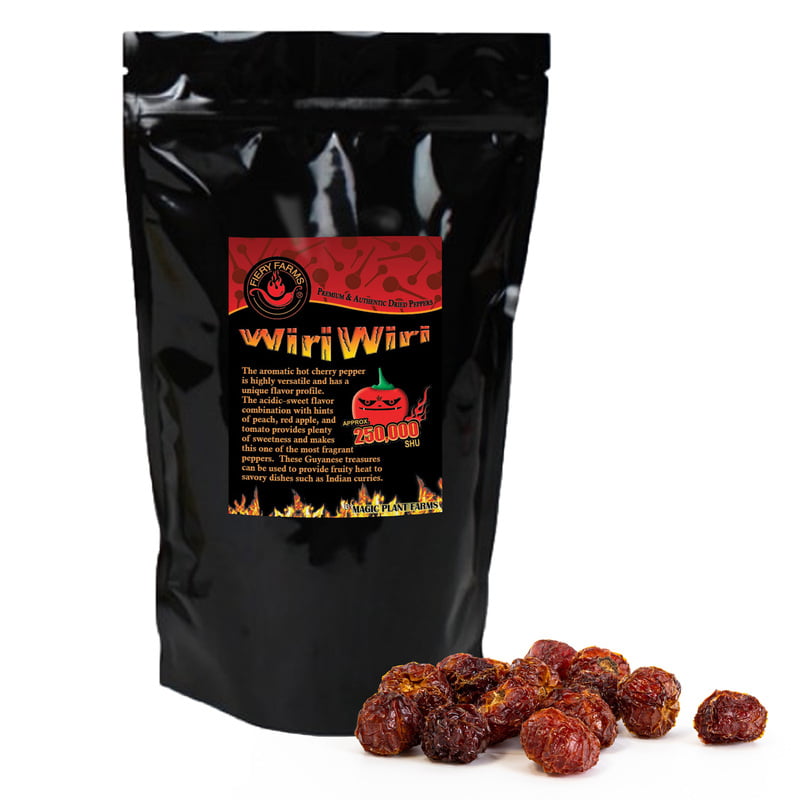 $ WT - Wiri Wiri (Hot Cherry Bomb) Dried Pods | Whole Wiri Wiri Chile Pods (Sizes)